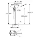 Grohe Essence New Смеситель для ванны, графит матовый (23491AL1)