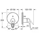 Grohe Eurostyle Смеситель на 2 потребителя, хром (24049003)