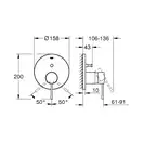 Grohe Essence New Змішувач прихованого монтажу, хром (24058001)