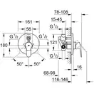 GROHE Смеситель для ванны, однорычажный, встраиваемый BauEdge  (29079000) фото 2 Aquada.com.ua