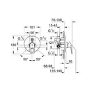 Grohe BauLoop Смеситель для ванны и душа, хром (29081000)