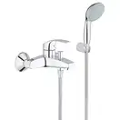 Смеситель однорычажный для ванны Grohe Eurosmart DN 15 (цвет - хром) с ручным душем (33302002) фото 1 Aquada.com.ua