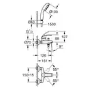 Смеситель для ванны Grohe Eurosmart, хром (3330220A)