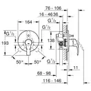 Смеситель для ванны Grohe Eurosmart (цвет - хром) (33305002) фото 4 Aquada.com.ua