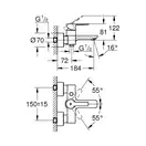 Смеситель однорычажный для ванны Grohe Lineare DN 15 (цвет - хром) (33849001) фото 2 Aquada.com.ua