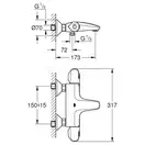 Grohe Grohtherm 1000 New Термостат для ванни, хром (34155003)