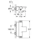 Grohe Grohtherm 2000 NEW Термостат для ванны, хром (34464001)