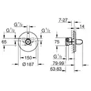 GROHE Центральный термостат; для ванны, для душа GROHTHERM 1000 NEW (34573000) фото 3 Aquada.com.ua