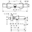 Термостат для ванны Hansgrohe Ecostat Comfort (цвет - шлифованная бронза) (13114140) фото 2 Aquada.com.ua