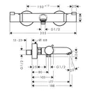Hansgrohe Ecostat Comfort Термостат для ванни, чорний матовий (13114670)