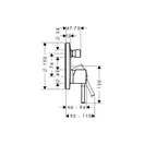 Сместитель для ванны Hansgrohe Talis Classic (цвет - хром) (14146000) фото 2 Aquada.com.ua