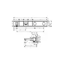 Термостат для ванны Hansgrohe RainSelect (цвет - хром/чёрный) (15359600) фото 2 Aquada.com.ua