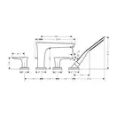 Смеситель на борт ванны Hansgrohe PuraVida (цвет - хром/белый) (15446400) фото 2 Aquada.com.ua