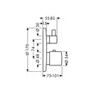 Термостат для ванны Hansgrohe Classic (цвет - хром) (15721000) фото 2 Aquada.com.ua