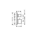 Термостат для душа Hansgrohe PuraVida (цвет - хром/белый) (15771400) фото 2 Aquada.com.ua