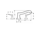 Смеситель на борт ванны Hansgrohe Metris Classic (цвет - хром) (31313000) фото 2 Aquada.com.ua