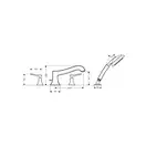 Смеситель на борт ванны Hansgrohe Metris Classic (цвет - хром) (31314000) фото 2 Aquada.com.ua