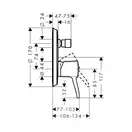 Змішувач для ванни / душа Hansgrohe Metropol Classic (31345000)