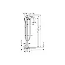 Смеситель для ванны однорычажный, напольный Hansgrohe Metropol Classic (цвет - хром/золото) (31445090) фото 4 Aquada.com.ua