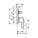 Смеситель однорычажный для ванны и душа Hansgrohe Metris S (цвет - хром) (31465000) фото 2 Aquada.com.ua