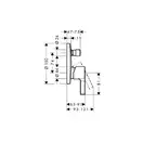 Смеситель для ванны Hansgrohe Metris E (цвет - хром) (31475000) фото 2 Aquada.com.ua
