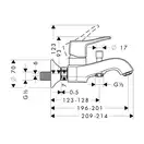 HANSGROHE Смеситель для ванны, однорычажный Metris Classic (31478000) фото 2 Aquada.com.ua