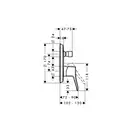 Смеситель для ванны, однорычажный Hansgrohe Metris Classic (цвет - хром) (31485000) фото 2 Aquada.com.ua