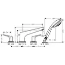Смеситель на борт ванны Hansgrohe Focus E2 (цвет - хром) (31936000) фото 2 Aquada.com.ua