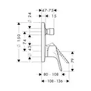 Смеситель для ванны, однорычажный Hansgrohe Focus E2 (цвет - хром) (31946000) фото 2 Aquada.com.ua