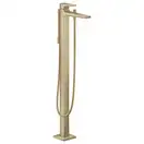 Смеситель для ванны напольный Hansgrohe Metropol (цвет - шлифованная бронза), с душевым гарнитуром (32532140) фото 1 Aquada.com.ua