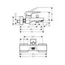 Смеситель для ванны Hansgrohe Metropol (цвет - хром) (32540000) фото 2 Aquada.com.ua
