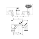 Змішувач для ванни Hansgrohe Metropol (32552000)