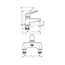 Смеситель на борт ванны Hansgrohe Novus (цвет - хром) (71043000) фото 2 Aquada.com.ua