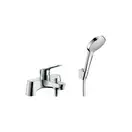 Смеситель на борт ванны Hansgrohe Novus (цвет - хром), с ручным душем (71044000) фото 1 Aquada.com.ua