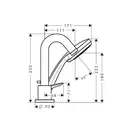 Смеситель на борт ванны Hansgrohe Logis (цвет - хром) (71313000) фото 2 Aquada.com.ua