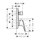 Смеситель для ванны и душа Hansgrohe Logis (цвет - хром) (71405000) фото 2 Aquada.com.ua