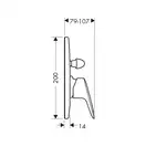 HANSGROHE Смеситель для ванны, СМ, хром Logis (71409000) фото 2 Aquada.com.ua