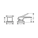 Змішувач для ванни Hansgrohe Metropol (74548000)