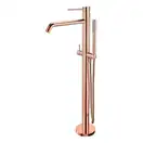 Смеситель напольный для ванны Paffoni Light (цвет - rose) (LIG032ROSE+LIG030) фото 1 Aquada.com.ua