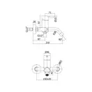 Смеситель для ванны Paffoni Stell, с ручным душем (STEEL026AC) фото 2 Aquada.com.ua