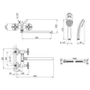 Змішувач для ванни Qtap Liberty ANT 140 (QTLIBANT140) фото 2 Aquada.com.ua
