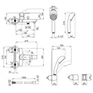Змішувач для ванни Qtap Letel 3053104GC (QTLTL3053104GC) фото 2 Aquada.com.ua