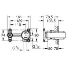 Прихована частина змішувача для раковини із джойстиком Grohe Non Rapido OHM (23429000)
