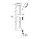 Душовий гарнітур зі штангою, 1 режим струменю Grohe New Tempesta Classic (27853001)
