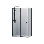 Душевая кабина Devit Up 1200 х 800 х h1900 мм левая (профиль - чёрный матовый, стекло - прозрачное) (FEN2310BL)
