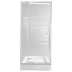 Набір Qtap двері в нішу Pisces WHI208-9.CP5 + піддон Unisquare 309915 (PISWHI2089CP5UNIS309915)