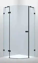 Volle DE LA NOCHE душевая кабина 90*90*200см (стекла + двери) угловая, левая, распашная, стекло прозрачное 8мм с Nano покрытием (10-40-192Lblack)