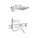 Душевая система скрытого монтажа с термостатом Hansgrohe rainselect 460 х 300 2jett (наружная и скрытые части) (35275002)