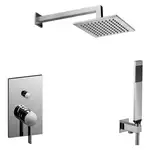 Душевая система Paffoni Shower скрытого монтажа со смесителем с верхним душем 200 x 200 мм (цвет - хром) (KITRO015CR1)