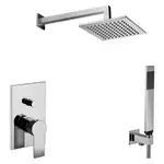 Душевая система Paffoni Shower скрытого монтажа со смесителем с верхним душем 200 x 200 мм (цвет - хром) (KITTA015CR1)